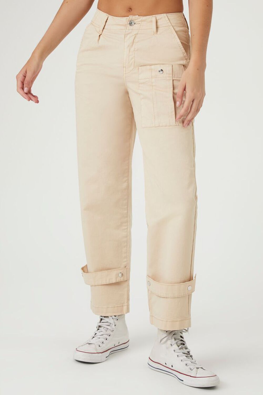 Lace-Up Straight-Leg Pants